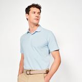 Inesis Mavi - MW100 Erkek Kısa Kollu Pamuklu Golf Polo Tişörtü