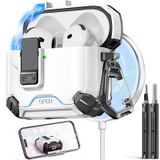 Inesore AirPods 4. Telefon Standı ve Temizleme Kiti ile Uyumlu, Magsafe ile Uyumlu, Aktif Gürültü Önleyici Şarj Kapağı ile Airpods 4 için Manyetik Otomatik Kilit (2024)