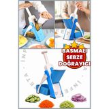 İnfeta Basmalı Çok Fonksiyonlu Sebze Doğrayıcı ve Rende Seti- 30 farklı Kesim Seçeneğİ Kaymaz Pratik Sebze Meyve Dilimleyici Doğrayıcı