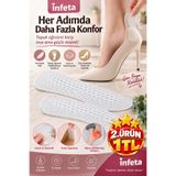 İnfeta Şeffaf İnce Silikon Topuk Koruyucu Ayakkabı Vurma Önleyici Yumuşatıcı Ped