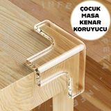 İnfeta Silikon Bebek Çocuk Masa Kenar Koruyucu 1 Adet Dayanıklı ve Güvenli Mobilya Köşe Koruyucu