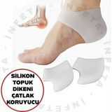 İnfeta Silikon Topuk Gömleği Dikeni Çatlak Koruyucu Bandaj Ortopedik Ayak Destek Çorabı