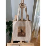 InfinitumWorks Banana Fish Anime Krem Renkli Bez Çanta Tekstil Malzeme ile Şık Tasarım - 35x40