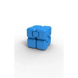Infinity Cube Sonsuzluk Küpü - Stres Alıcı Parmak Oyuncağı, Dikkat Dağıtıcı Anti Stres Aksesuarı, Yetişkin ve Çocuk İçin Eğitici Odaklanma Küpü (Farklı Renk Seçenekleri) (mavi)