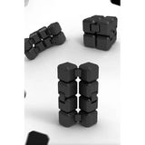 Infinity Cube Sonsuzluk Küpü - Stres Alıcı Parmak Oyuncağı, Dikkat Dağıtıcı Anti Stres Aksesuarı, Yetişkin ve Çocuk İçin Eğitici Odaklanma Küpü (Farklı Renk Seçenekleri) (siyah)