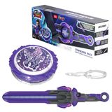 Infinity Nado Savaş Üstleri Erkek Çocuklar için Patlama Oyuncağı Grils Yaş 5+ Oyun Üstü Oyuncaklar, Kılıç Fırlatıcı - Dream World Magic Dragon, Lightning Purple