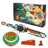 Infinity Nado - Spinning Top Boys, Battle Tops Launcher, Beyblade Nado, Metal Oyuncak, 5+ Yaş, Bölünmüş Seri - Alevli Rüzgar Ejderha Kaplanı, Yeşil