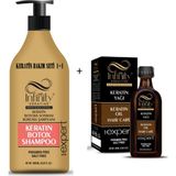 Infinity Professional Yıpranmış Saçlar Için Keratin Botox Şampuan 1000 ml + Keratin Bakım Yağı 100ML