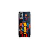 infinix Hot 12 ile uyumlu Köşe Korumalı Kılıf Metamorfoz Trinite Tasarımlı Uv Baskılı