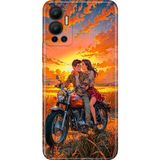 Infinix Hot 12 Kılıf Desenli Baskılı Tpu Rubber Kapak Sevgilim ve Ben - 001-Renkli