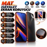 Infinix Note 7 Lite Uyumlu Mat Hayalet Nano Kırılmaz Ekran Koruyucu Darbe Emici Ultra Plus