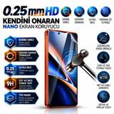 Infinix NOTE 7 Uyumlu 0.25mm Şeffaf HD Kendini Onaran Nano Kırılmaz Ekran Koruyucu Darbe Emici Ultra