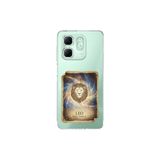 Infinix Smart 9 ile Uyumlu Burç Kartları Aslan Tasarımlı Şeffaf Silikon Kılıf