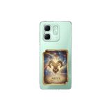Infinix Smart 9 ile Uyumlu Burç Kartları Koç Tasarımlı Şeffaf Silikon Kılıf