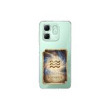 Infinix Smart 9 ile Uyumlu Burç Kartları Kova Tasarımlı Şeffaf Silikon Kılıf