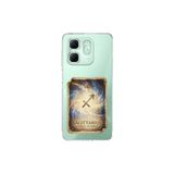 Infinix Smart 9 ile Uyumlu Burç Kartları Yay Tasarımlı Şeffaf Silikon Kılıf