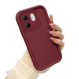Infinix Smart 9 ile Uyumlu Desenli Yüksek Kalite Bordo Silikon Kılıf Kamera Korumalı Düşmeye Dayanıklı Kapak Telefon Kılıfı