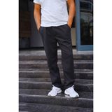 Influyente Eydamoon Erkek Siyah Baggy Pamuklu Rahat Kesim Oversize Şardonlu Kalıp Eşofman Altı - 2XL