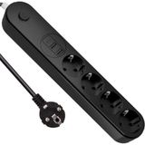 Infomax Termal Akım Korumalı Grup Priz (Showmax SH-4625), 4 Priz, 2 USB A ve 1 Type-C Çıkışlı