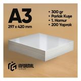 Informal Fotokopi Kağıdı Premium Kalite A3 300 gr Parlak Kuşe 200 Yaprak 1. Hamur