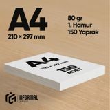 İnformal Fotokopi Kağıdı Premium Kalite A4 80 Gr 150 Yaprak