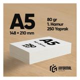 Informal Fotokopi Kağıdı Premium Kalite A5 70 gr 250 Yaprak 1. Hamur