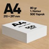 İnformal Premium Kalite A4 Fotokopi Kağıdı 80 gr 500 Yaprak Beyaz 1. Hamur