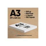 İnformal Yayınları İnformal Baskı Kağıdı Premium Kalite A3 300 gr Parlak Kuşe(Mürekkep püskürtmeli için) 100 Adet 1.Hamur