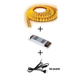 İnformed 3 Çipli Iç Mekan Amber Renk 5 Metre Şerit Led Işık 5 Amper Led Trafosu Kablo