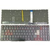 İnfostar Acer Aspire Nitro 5 An517-52 An517-53 An517-54 An517-55 ile Uyumlu Notebook Klavye - Tuş Takımı / Siyah - TR - Backlit - Kırmızı Tuş - 01-Siyah