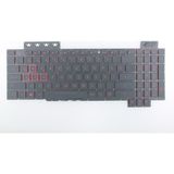 İnfostar Asus Tuf Gaming FX505, FX505DV FX505DD ile Uyumlu Notebook Klavye - Siyah - Tr - Backlit - Ver.1 (Non-Rgb) - Kırmızı Tuş - 01-Siyah