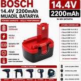İnfostar Bosch 14.4V 2200MAH PSR1440, PSR1440/B, Pst 14.4V ile Uyumlu Muadil Matkap Bataryası - Siyah