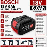 İnfostar Bosch Gdr 18 V-Lı, Gdr 18-Lı, Gdr 18 V-Lı Mf ile Uyumlu Muadil Matkap Bataryası - Siyah