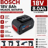İnfostar Bosch Gsr 18V-110 C, Gsr 18V-150 C, Gsb 18V-50 ile Uyumlu Muadil Matkap Bataryası - Siyah
