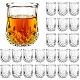 INFTYLE Kare likör bardağı seti, 240 – 56,7 ml şeffaf bardaklar, ağır zeminli, viski bardakları, votka tekila, kokteyl için ideal