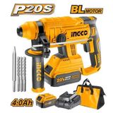 İngco CRHLI22012 20V 1000 Devir/dk 1,5j 2000 W 0,9 J 1030 Darbe/dk Lithium-Ion Şarjlı Kırıcı Delici