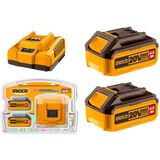 Ingco Fbcpk1424e Li-İon Akü Ve Şarj Cihazı Seti 20V 4.Ah