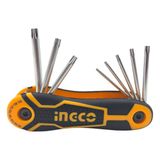 Ingco HHK14083 8 Parça Çakı Tip Torx Allen Anahtar Takımı (T9,T10,T15,T20,T25,T27,T30,T40)