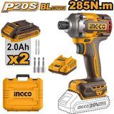 Ingco Li-Ion Akülü Vidalama Kömürsüz 1/4 '''' 20V 2.0 Ah
