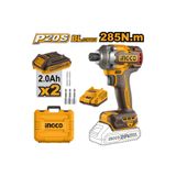 Ingco Li-ion Akülü Vidalama Kömürsüz 1/4"" 20V 2.0Ah ING-CIRLI2028E