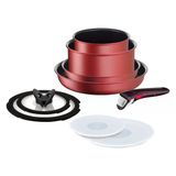 Ingenio Ih Red Sınırsız Tefal Tencere Seti, 9 Parça, Tüm Ocaklar + İndüksiyon İçin, L3839292