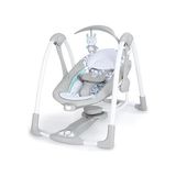Ingenuity Convertme 2'si 1 Arada Kompakt Taşınabilir Bebek Salıncağı ve Bebek Koltuğu, Akülü Titreş - (Washed)Blue