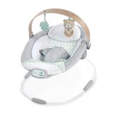 Ingenuity Cozy Spot Yatıştırıcı Bebek Zıpzıpı Ahşap Oyuncaklı Yay, Doğal Kauçuk Oyuncak, Emniyet Kemeri, Müzik Ve Otomatik Kapanma, 0 İle 6 Aylık Arasındaki Bebekler İçin, Gri