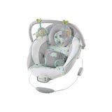 Ingenuity Rahatlatıcı Ana Kucağı Bebek Koltuğu, Sesler ve Titreşimler, 0-6 Ay, 9 Kg'a Kadar - Morrison, Fil/aslan Oyuncaklı (Gri/mavi) - 1BW-Beyaz