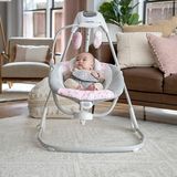 Ingenuity Simple Comfort Cassidy Dönenceli Salıncak ve Ev Tipi Ana Kucağı - Beyaz - Pembe