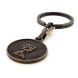 İngiliz Sikke Şeklinde İngiltere Kraliçe Elizabeth Bronz Metal Anahtarlık KC233