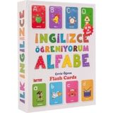 Ingilizce Flash Cards Hafıza Kartları Alfabe Eğitici Bebek Kartları - Pembe