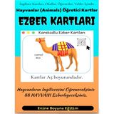 İngilizce Hayvanlar (Animals) Ezber Kartları - Enine Boyuna Eğitim