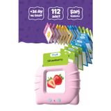 İngilizce Konuşan Sesli Flash Eğitim Kartları 224 Kart - Pembe