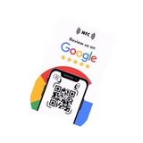 İngilizce NFC ve QR Kodlu Google Yorum ve Puanlama Kartı
